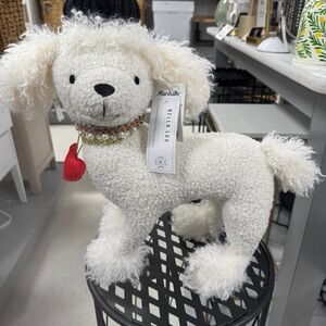 Bella Luxe Sherpa Poodle Valentine Decor with Hat